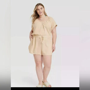 Universal Thread size 1X romper WHITE